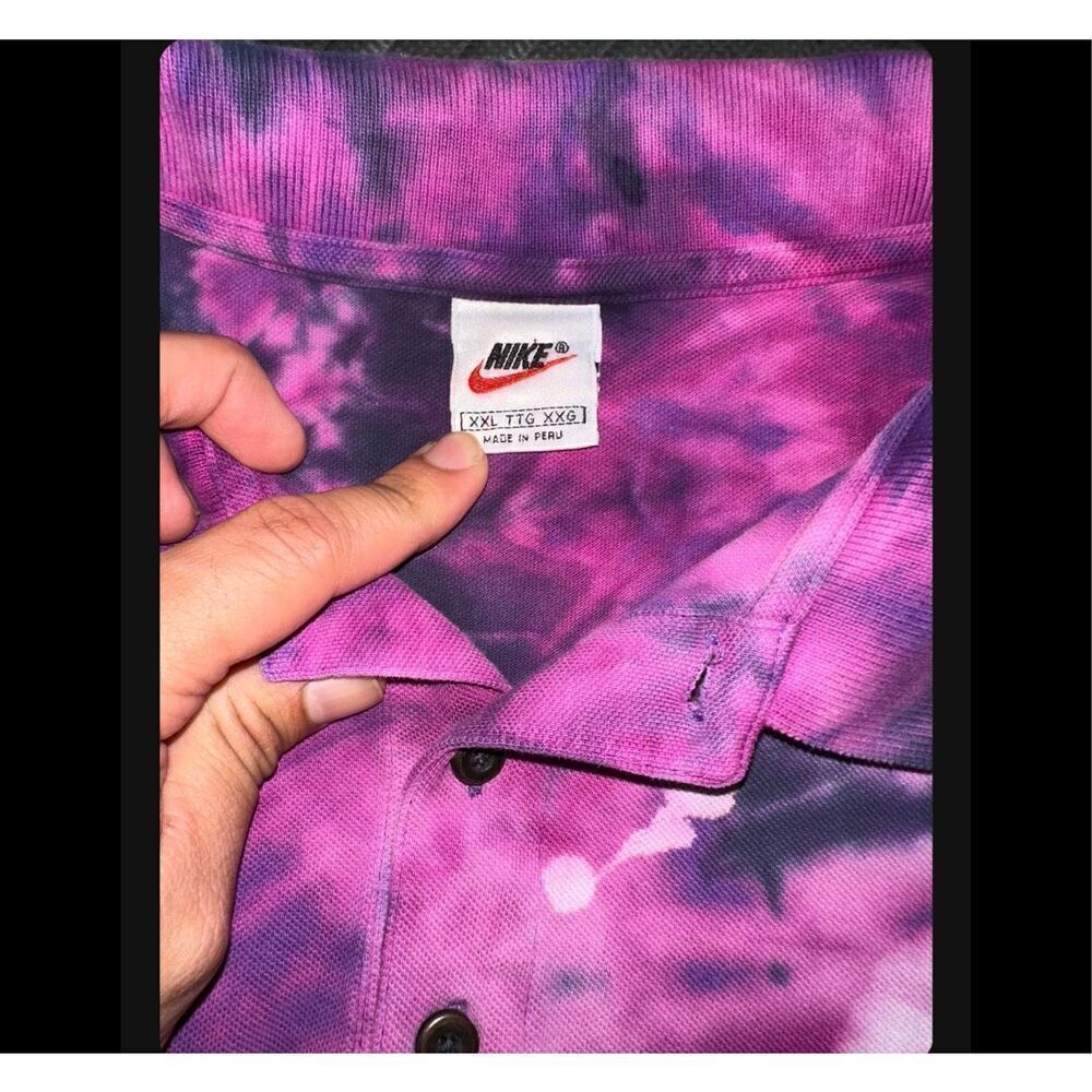 Vintage Nike LSU Tigers Tie-Dye Polo - Picture 4 of 4